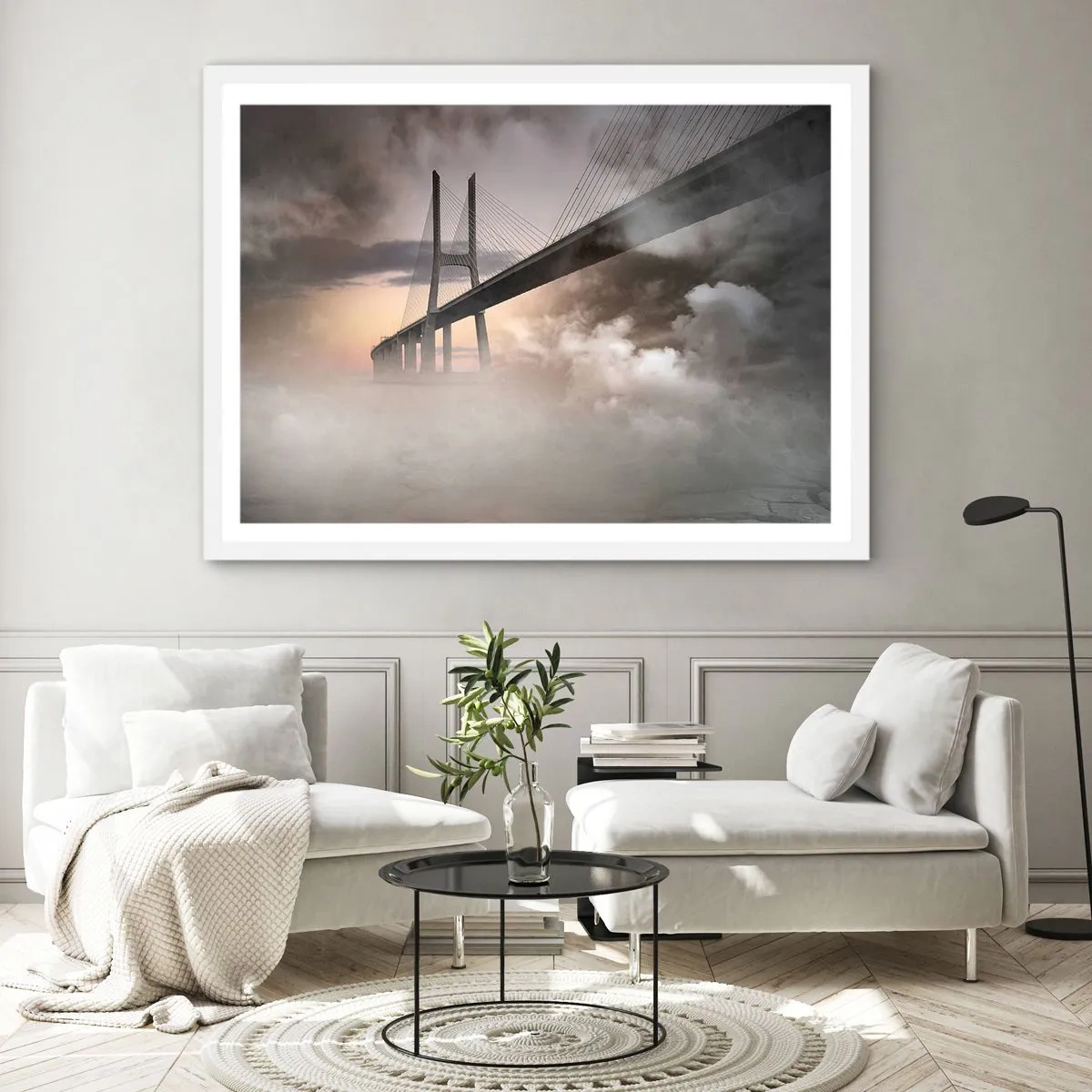 Poster in white frmae - By the River that Doesn't Exist - 91x61 cm