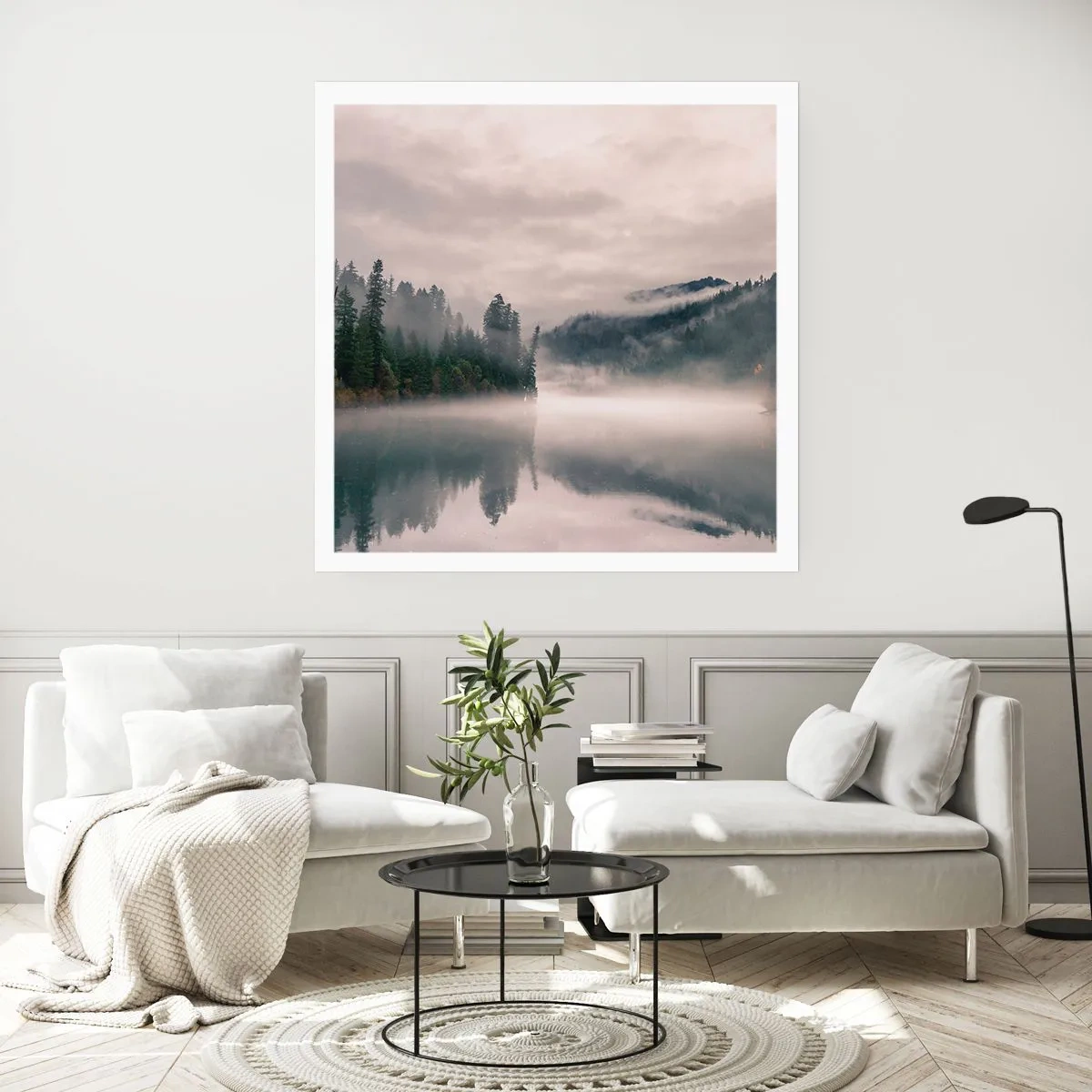 Poster - Musing in the Fog - 40x40 cm