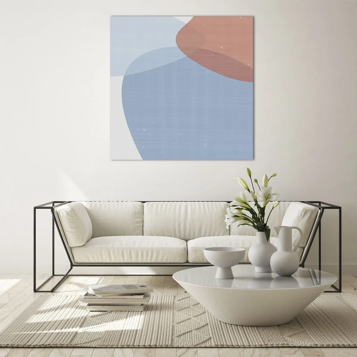 Glass picture - Pastel Relations - 50x50 cm