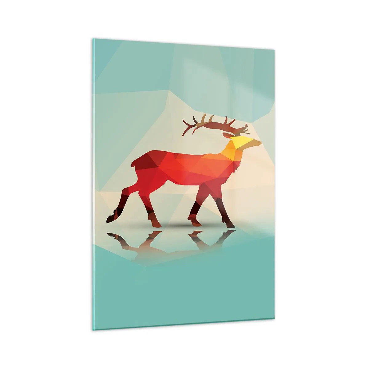 Glass picture - Geometrical Deer - 50x70 cm