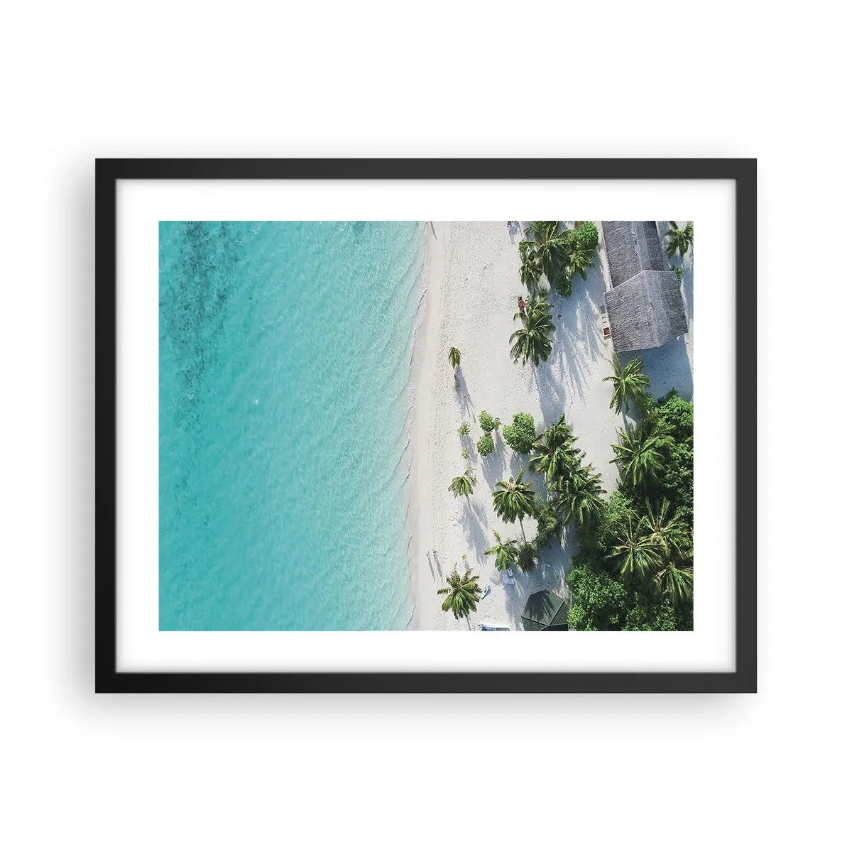Poster in black frame - Holidays in Paradise - 50x40 cm
