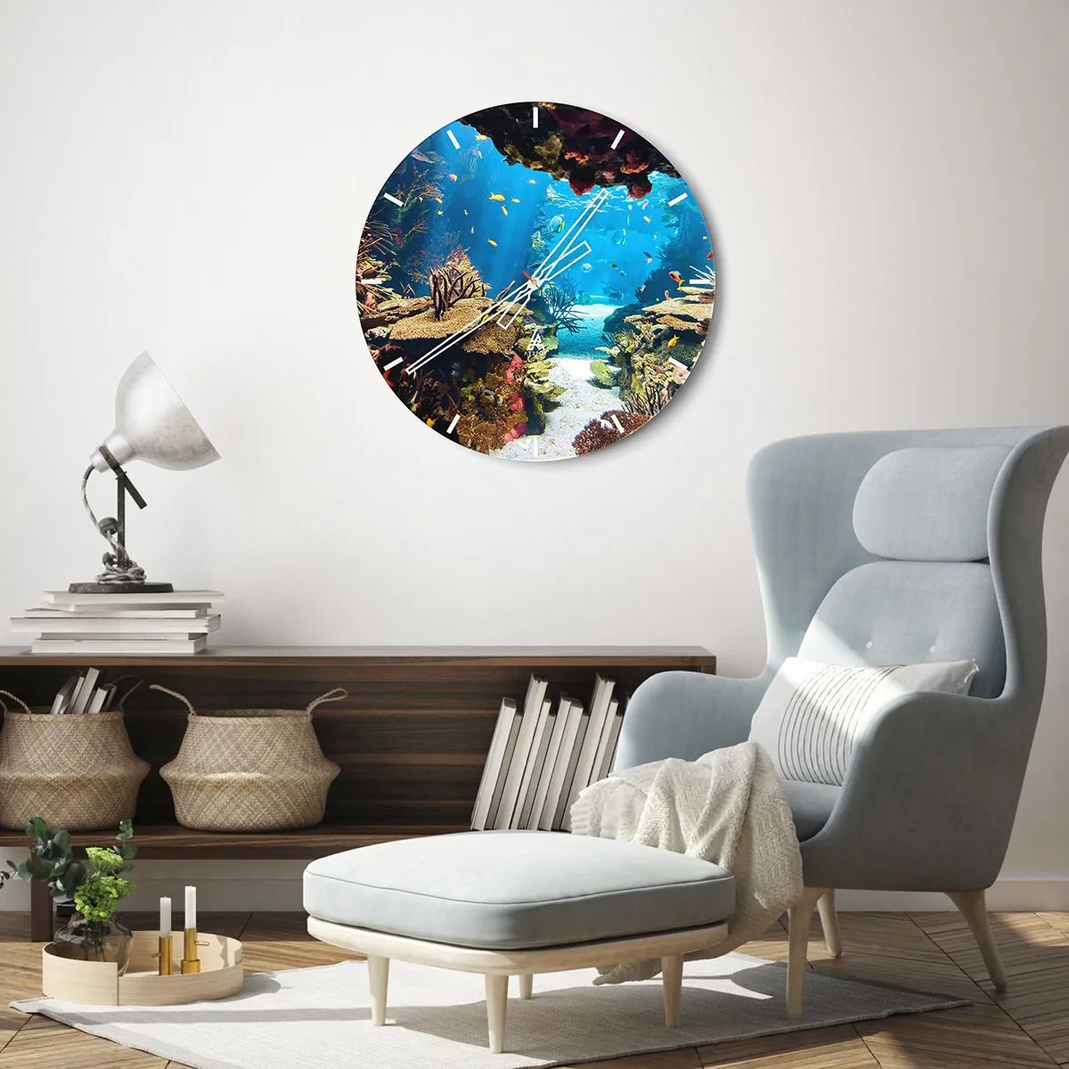 Wall clock - Clock on glass - You Couldn't Dream It - 40x40 cm