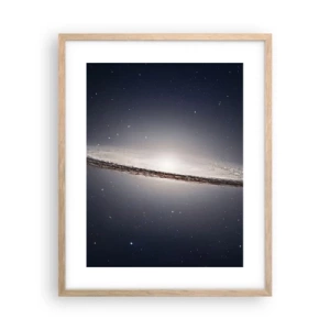 Poster in light oak frame - A Long Time Ago in a Distant Galaxy - 40x50 cm