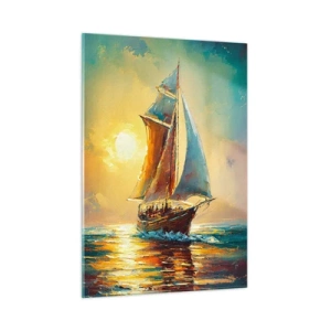 Glass picture - Under Full Sails - 50x70 cm