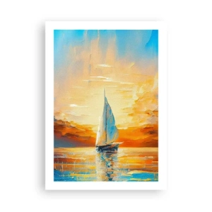 Poster - Sailing in Gold - 50x70 cm