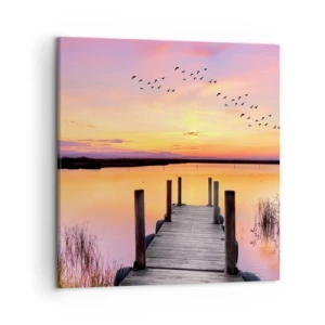 Canvas picture - Violet Quiet Dawn - 50x50 cm