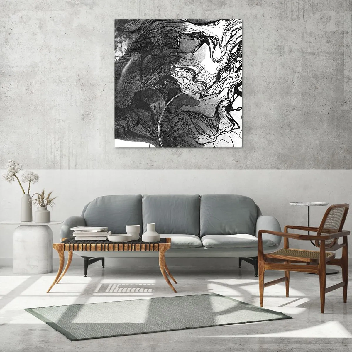 Glass picture - Wrapped up in Dreams - 70x70 cm