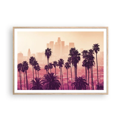 Poster in light oak frame - Californian Landscape - 100x70 cm