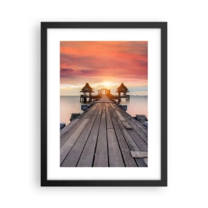 Poster in black frame - Sunset on the East - 30x40 cm
