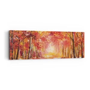 Canvas picture - Copper Forest - 90x30 cm