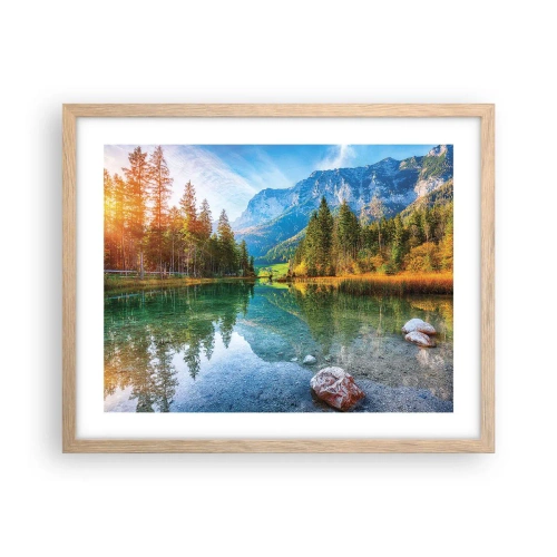 Poster in light oak frame - Mellow Autumn - 50x40 cm