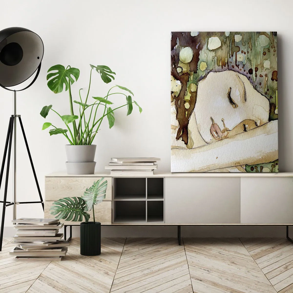 Canvas picture - Emerald and Violet Dream - 50x70 cm