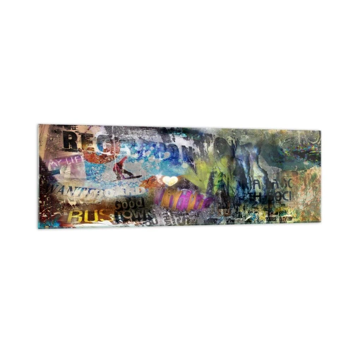 Glass picture - Collage of Memories - 160x50 cm