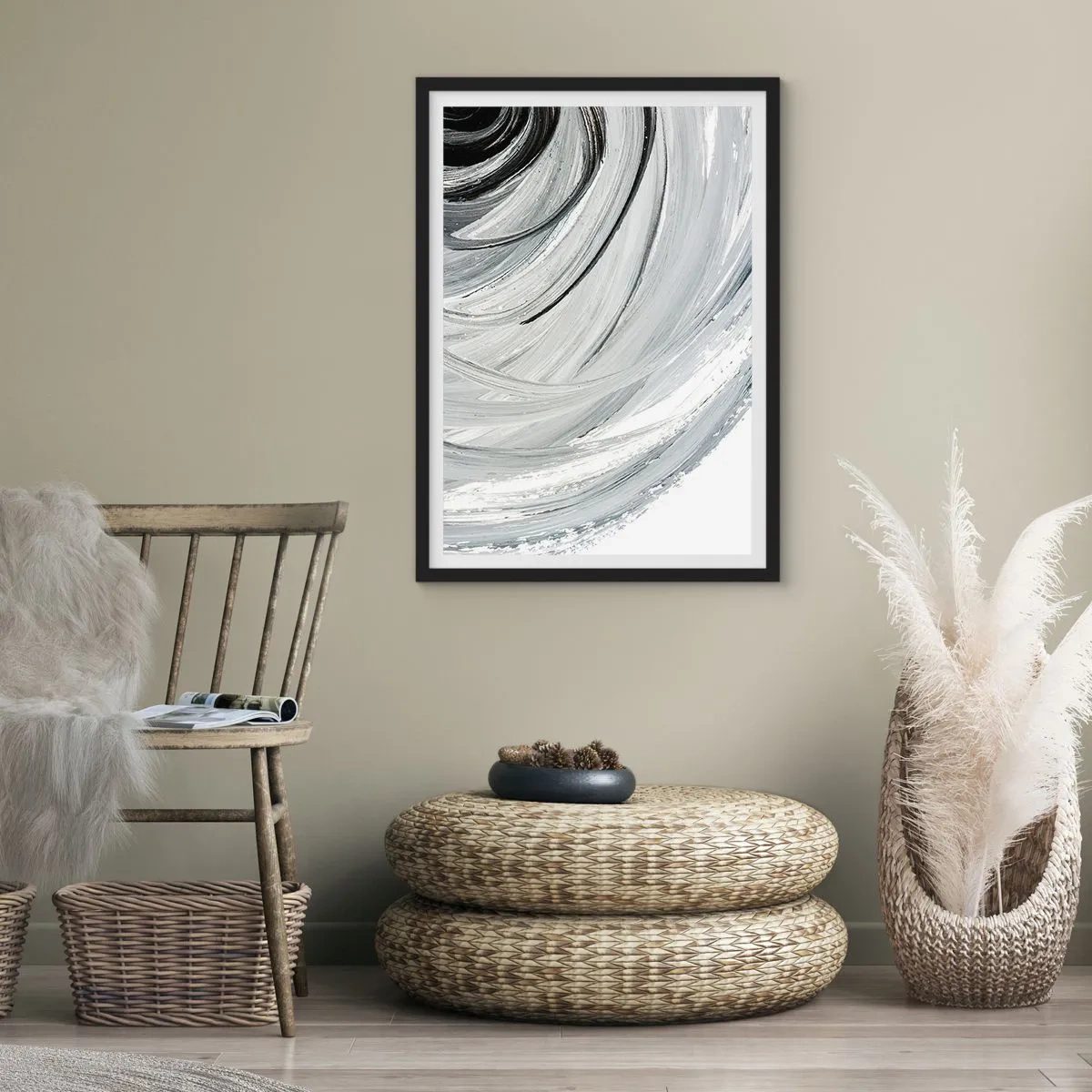 Poster in black frame - Orbital Composition - 70x100 cm