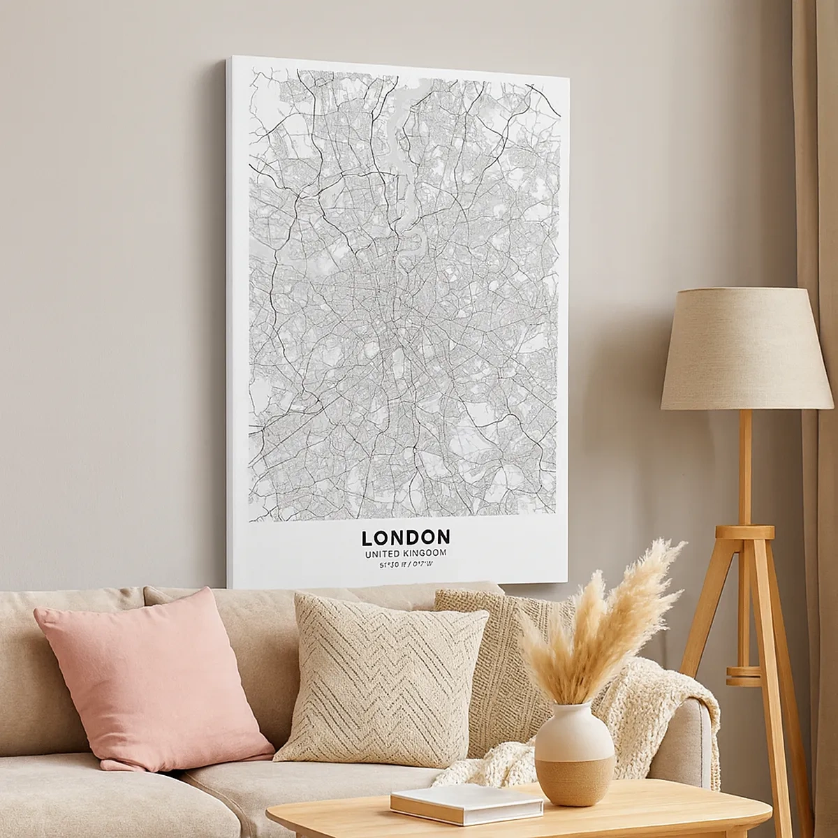 Canvas picture - Map of London Maze - 50x70 cm