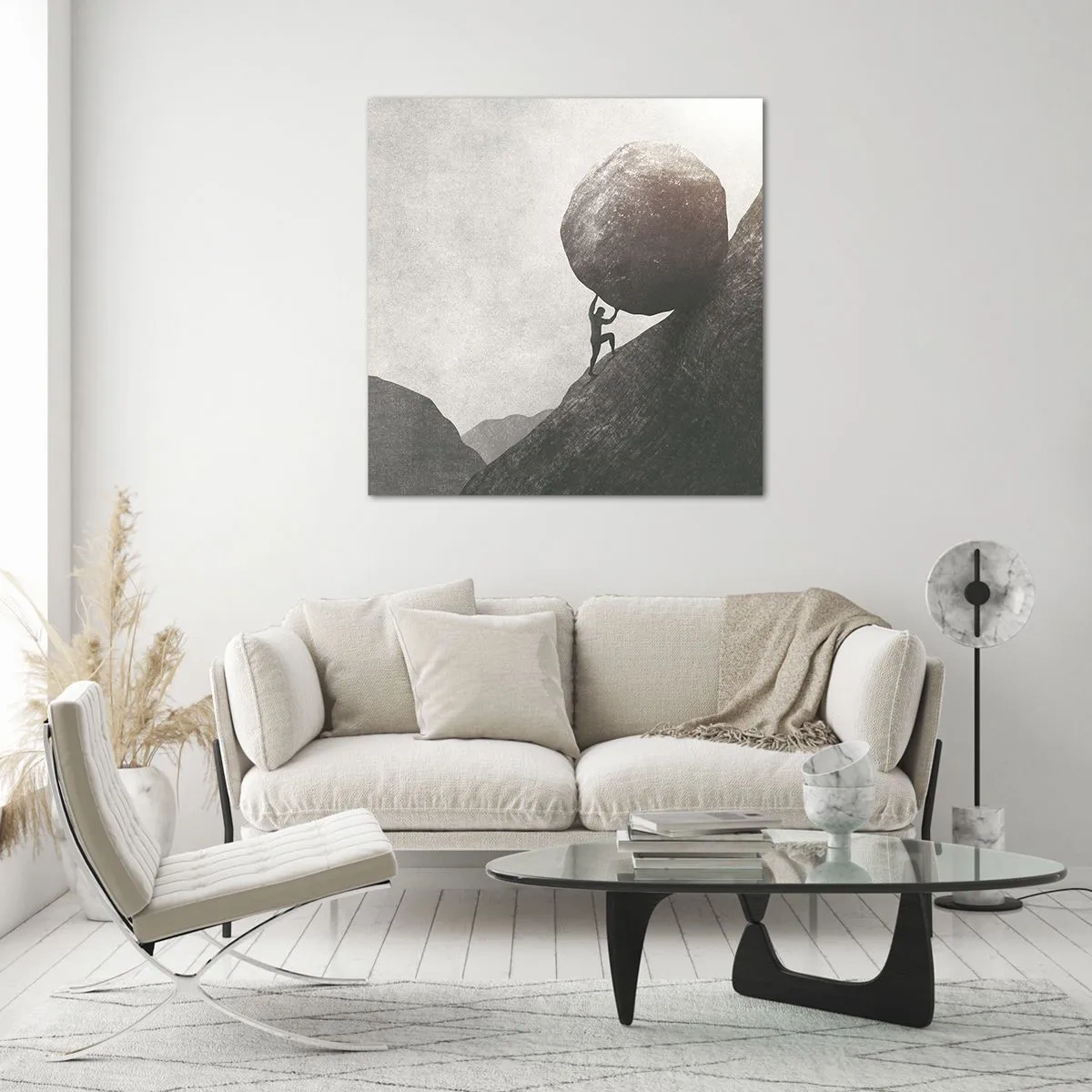 Glass picture - I Believe against Hope - 60x60 cm