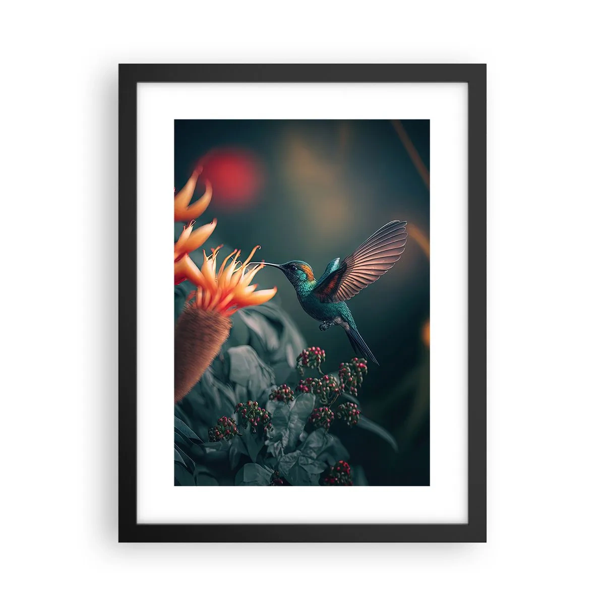 Poster in black frame - Really Colourful Life - 30x40 cm