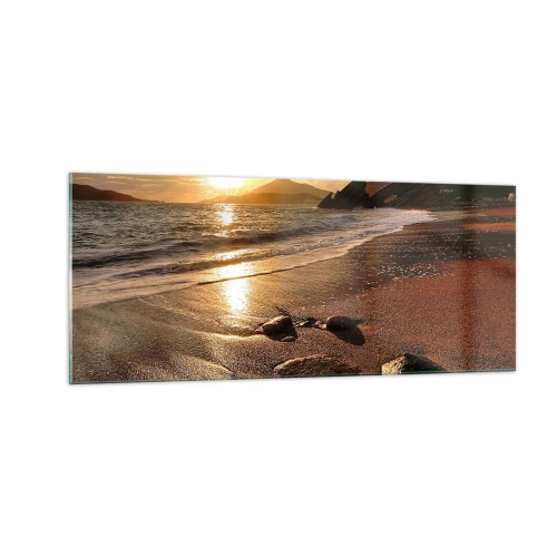 Glass picture - Follow the Sun towards Hills - 100x40 cm