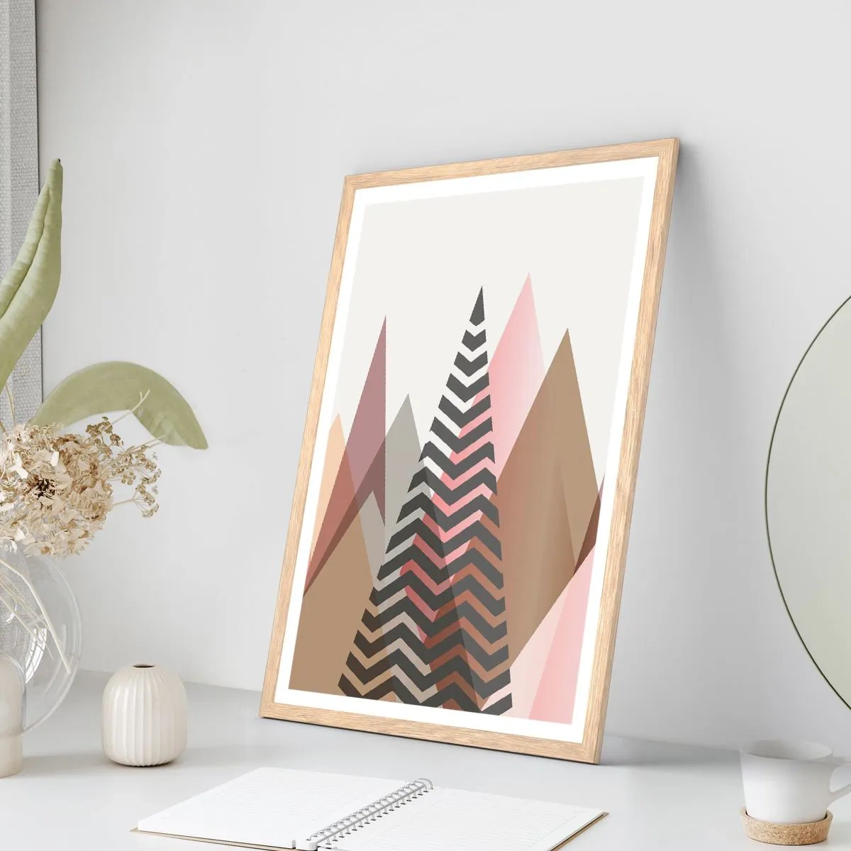 Poster in light oak frame - View of the Piramide - 70x100 cm