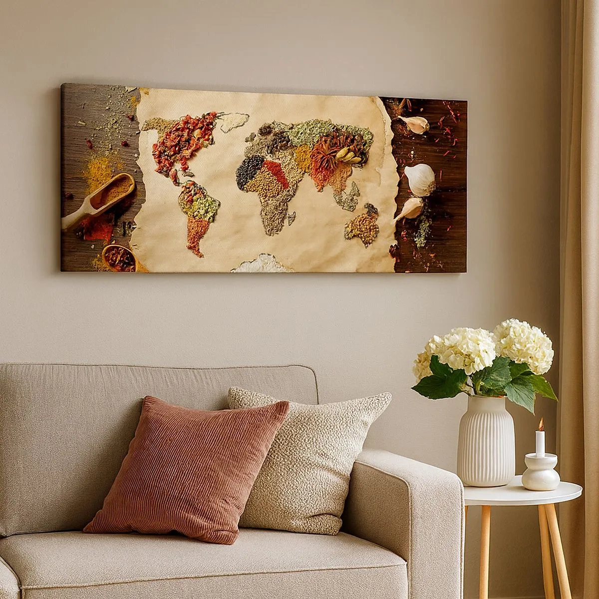 Canvas picture - All Flavours of the World - 100x40 cm