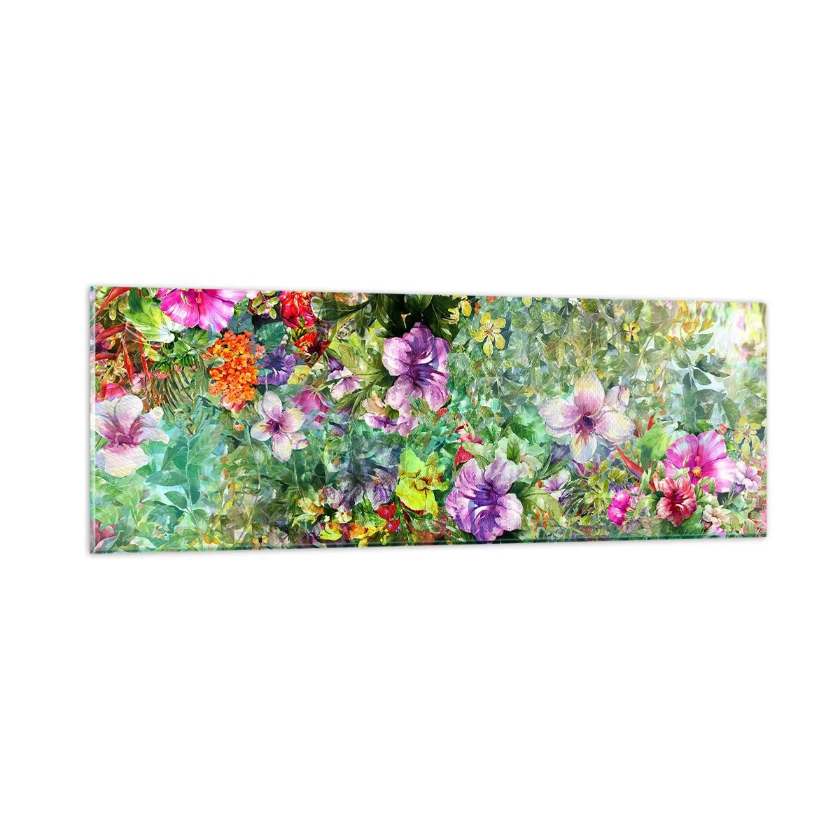 Glass picture - Lost in the Flowers - 90x30 cm