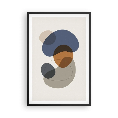 Poster in black frame - Drops of Colours - 61x91 cm