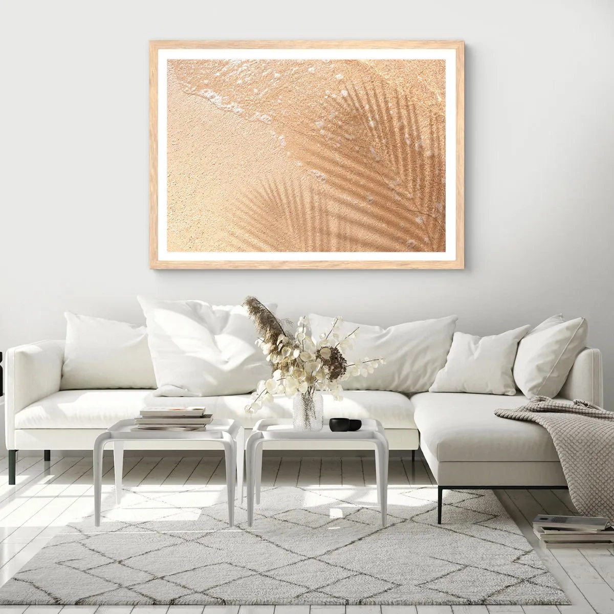 Poster in light oak frame - Shadow of a Hot Summer - 50x40 cm