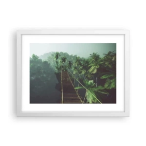 Poster in white frmae - Hanging Bridge in the Green - 40x30 cm