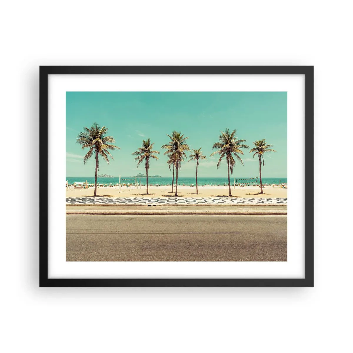 Poster in black frame - By the Beach - 50x40 cm