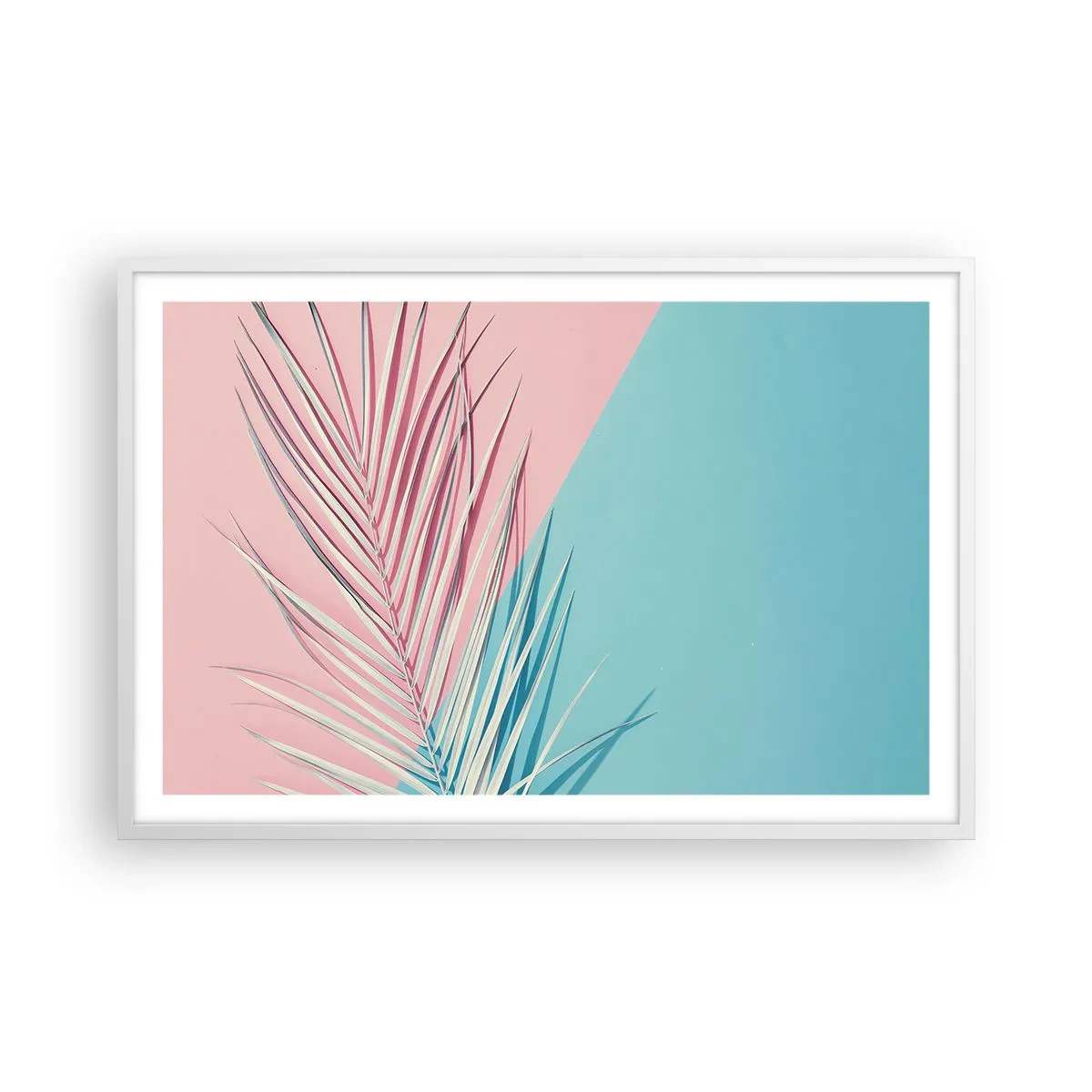 Poster in white frmae - Tropical impression - 91x61 cm