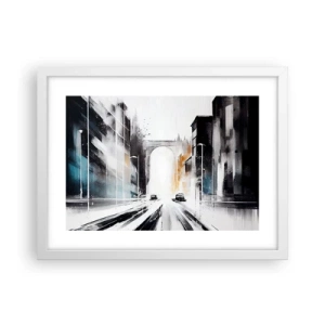 Poster in white frmae - Study of a City: Architecture and Movement - 40x30 cm