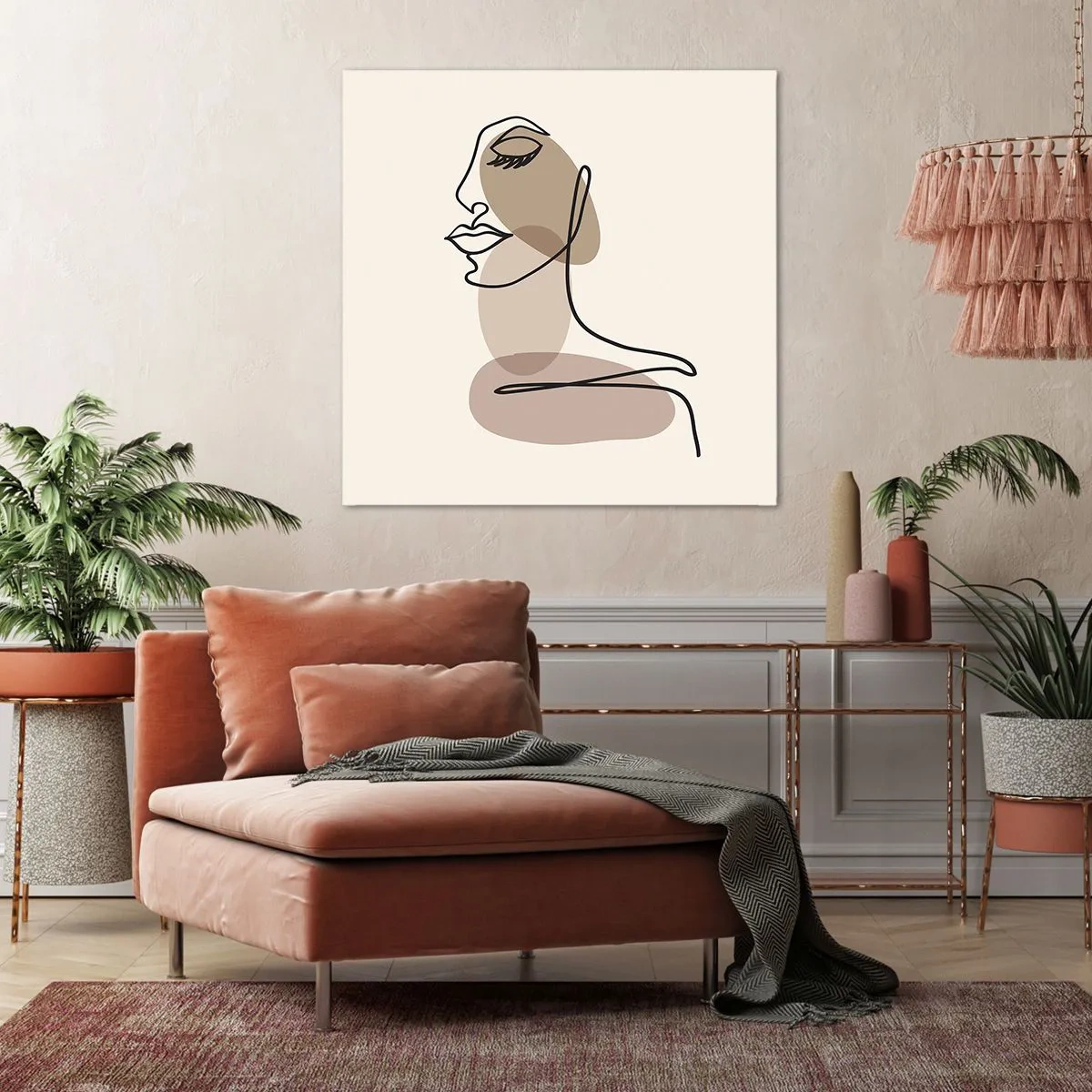 Canvas picture - Listening to Herself - 40x40 cm
