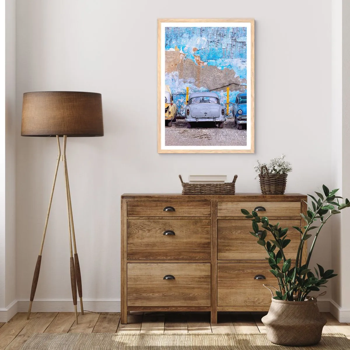 Poster in light oak frame - Meeting of Veterans - 40x50 cm