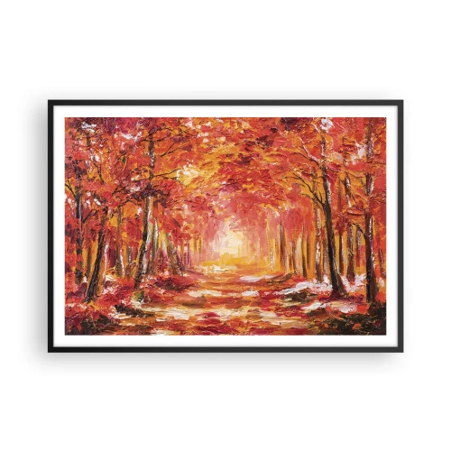 Poster in black frame - Copper Forest - 100x70 cm