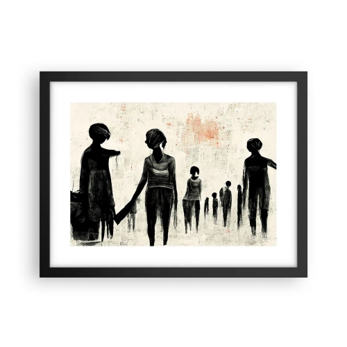 Poster in black frame - Against Solitude - 40x30 cm