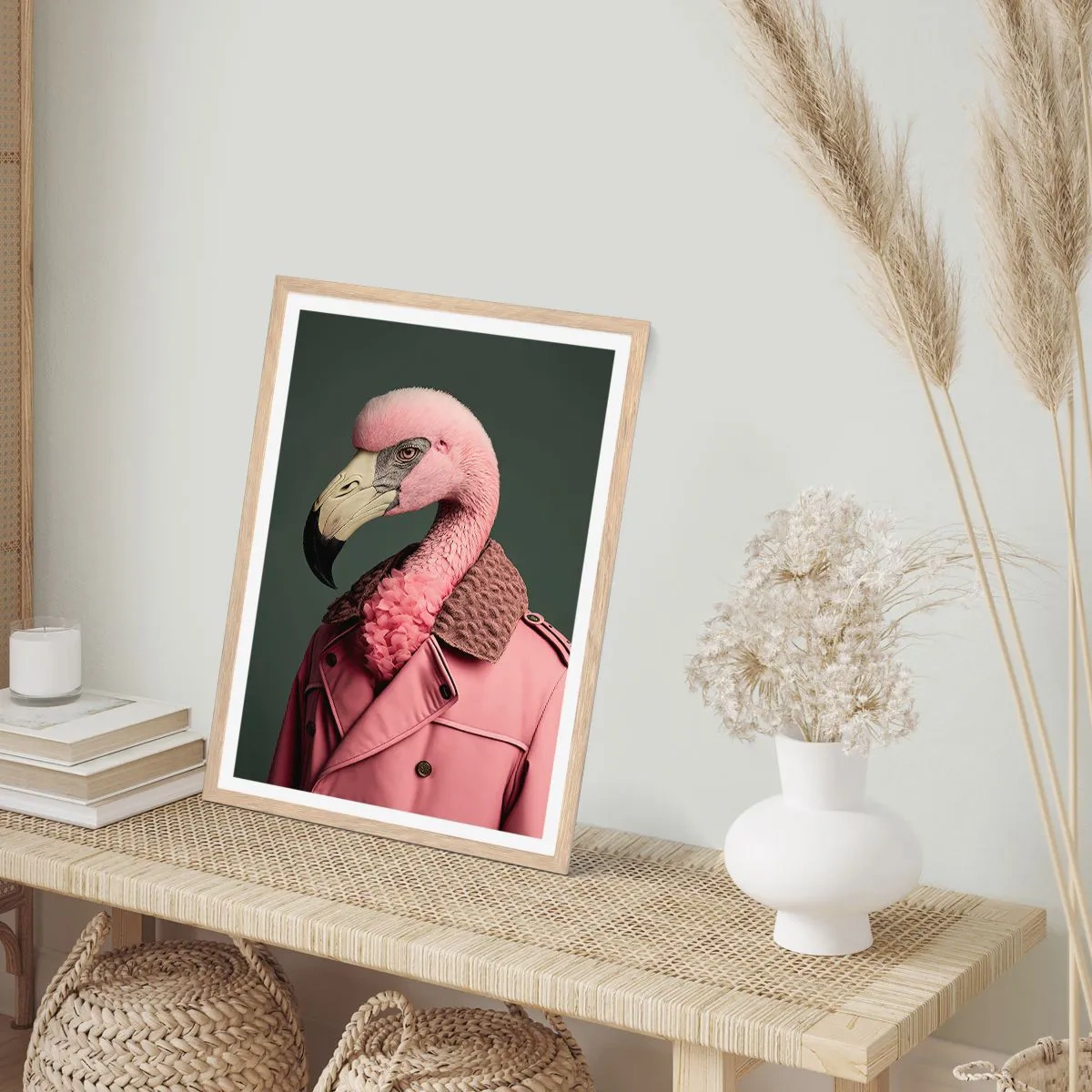 Poster in light oak frame - Real Elegant - 70x100 cm