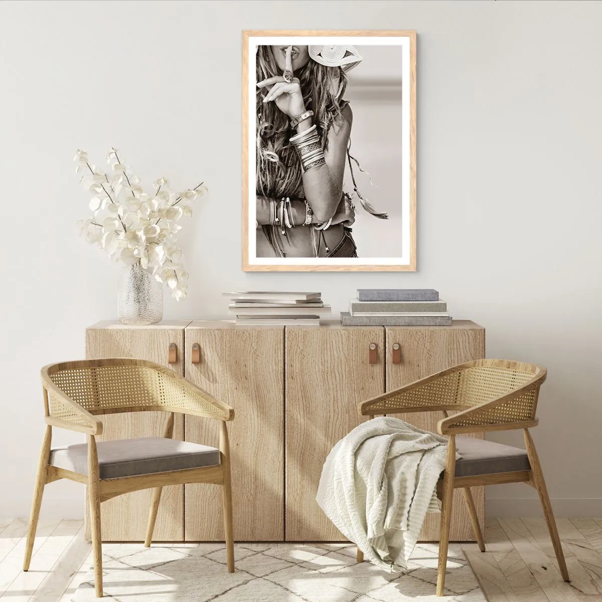 Poster in light oak frame - Like a Girl - 40x50 cm