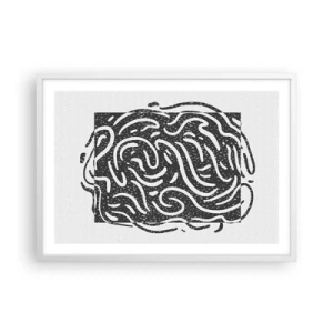 Poster in white frmae - Abstract: Dance of Joy - 70x50 cm