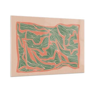 Glass picture - Struggles of Colar and Green - 100x70 cm