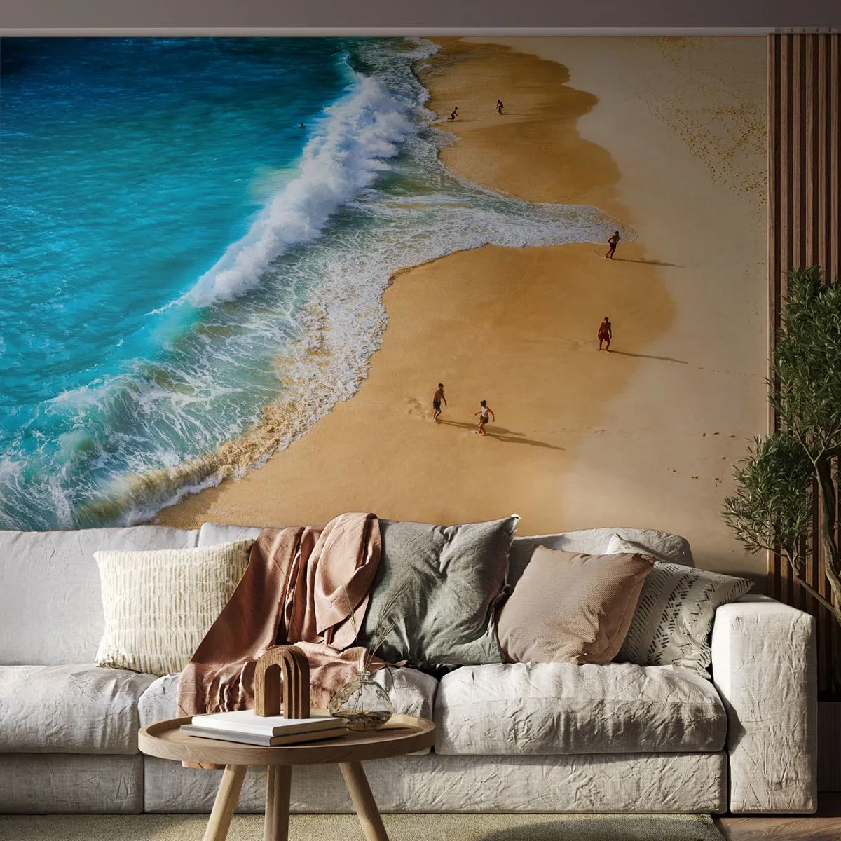 Photo Wallpaper Standard Eco - And Next the Sun, Beach… - Beach, Ocean shore, Sea - 400x280 cm