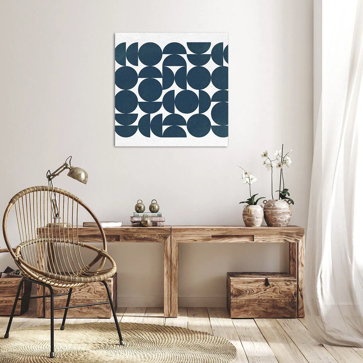 Canvas picture - Circles and Semicircles - 50x50 cm