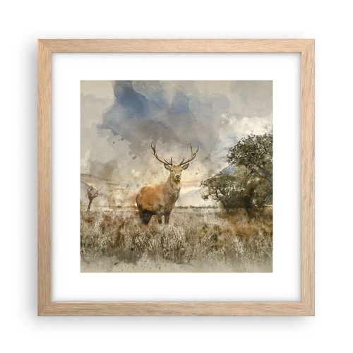 Poster in light oak frame - Dignity - Strength - Majesty - 30x30 cm