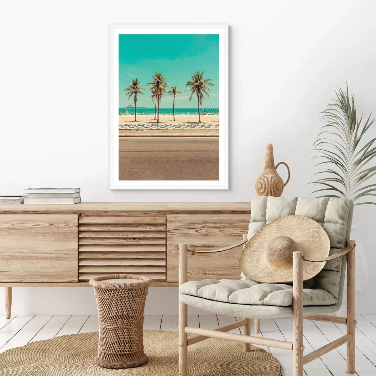 Poster in white frmae - By the Beach - 40x50 cm
