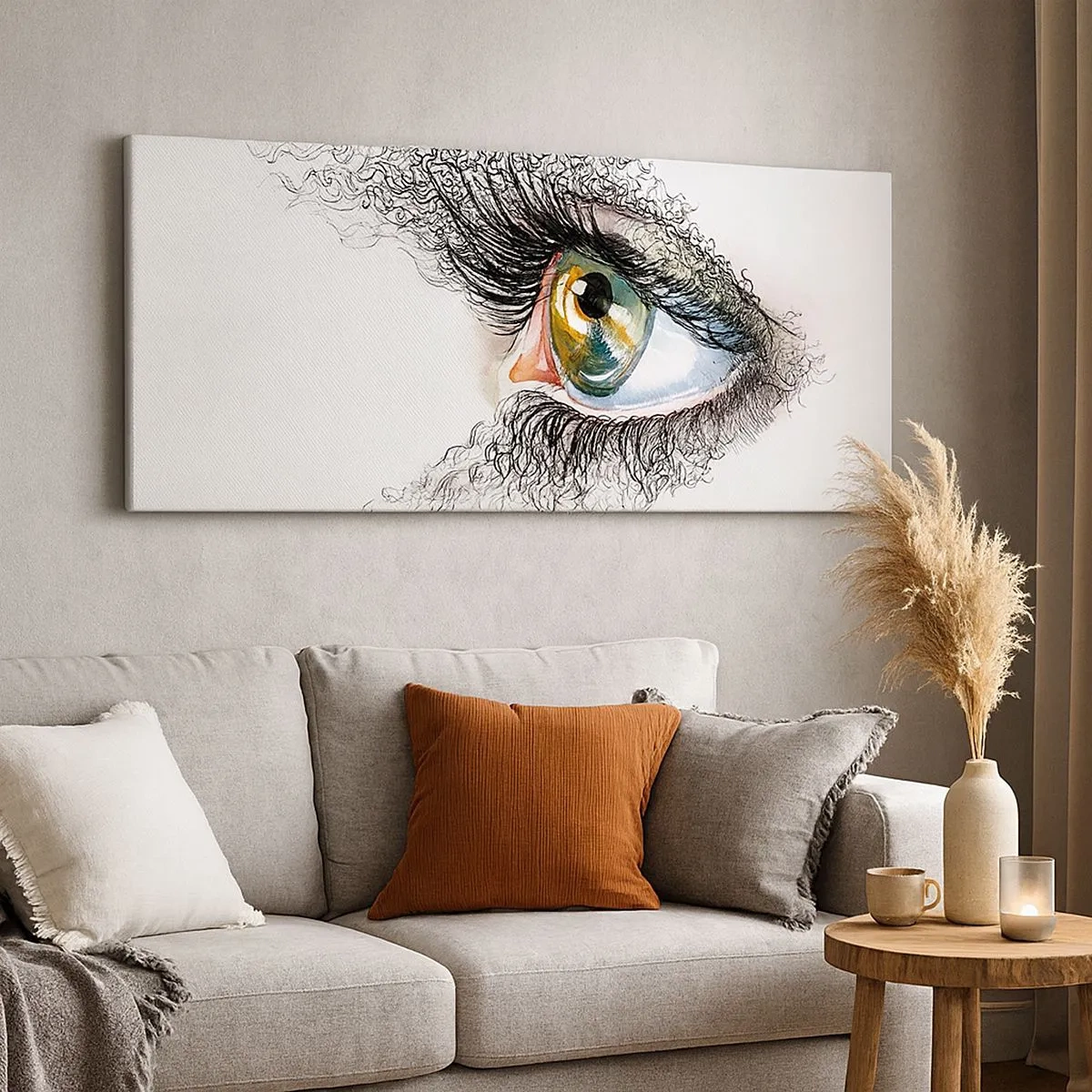 Canvas picture - Look straight into the Soul - 100x40 cm