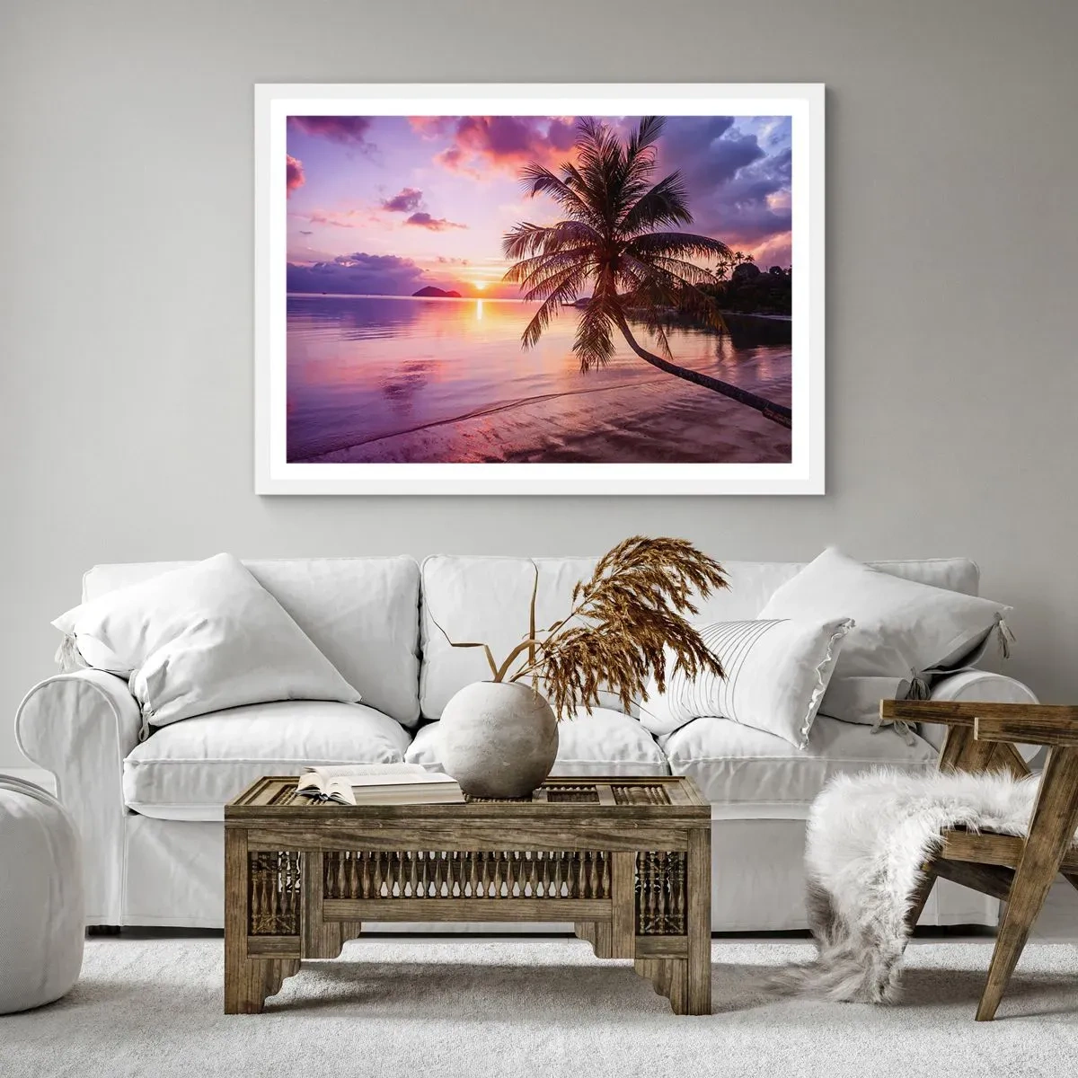 Poster in white frmae - Bliss up to the Horizon - 91x61 cm