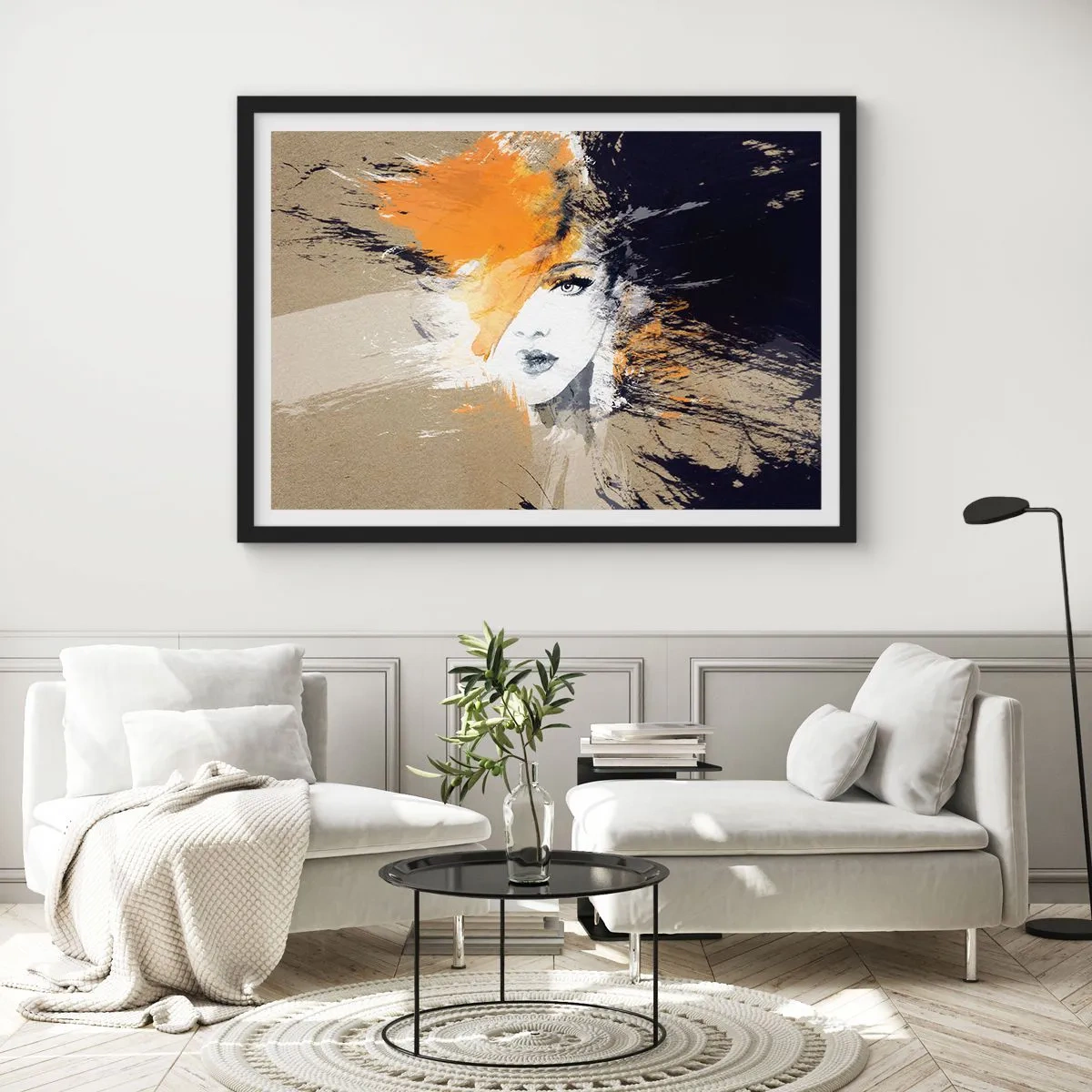 Poster in black frame - And There Was Light - 91x61 cm