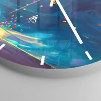 Clock face with lines