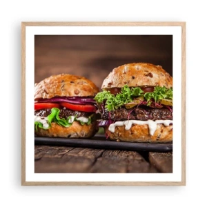 Poster in light oak frame - American Dream - 60x60 cm