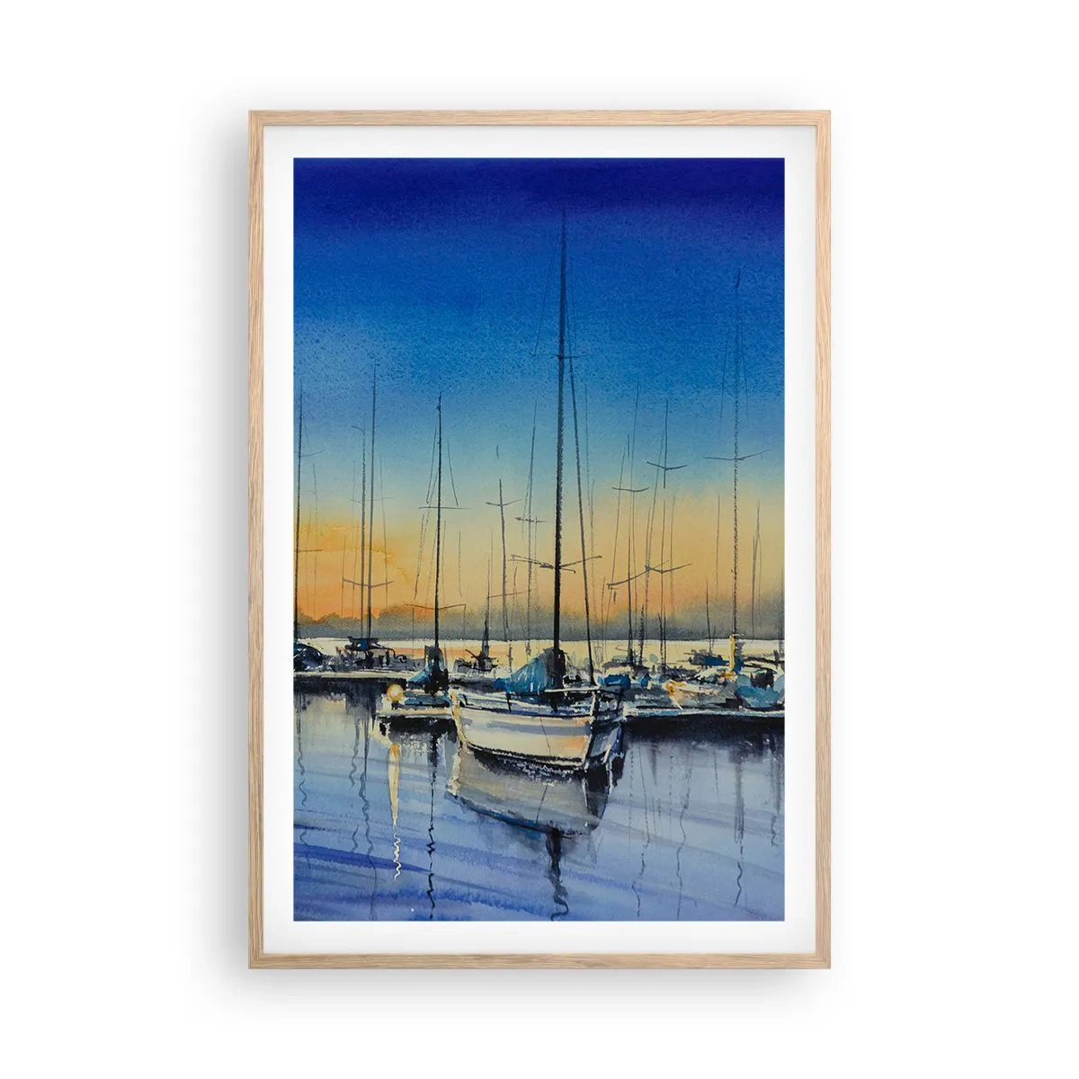 Poster in light oak frame - The End of a Good Day - 61x91 cm