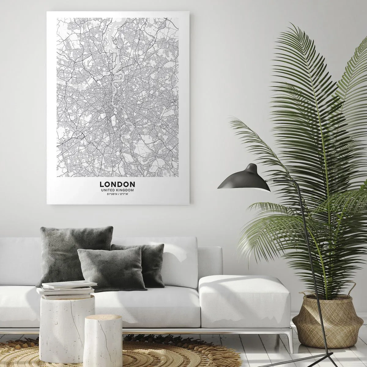 Glass picture - Map of London Maze - 70x100 cm